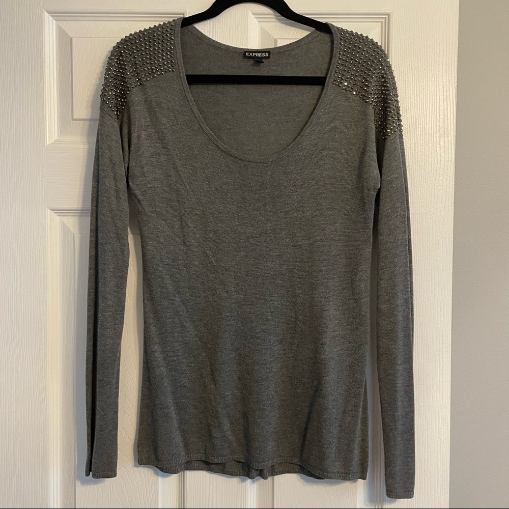 Express Grey Knit Sweater M
